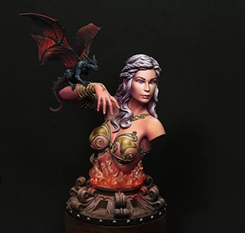 PANGCHENG 1/16 Ancien Buste de la mère des Dragons Figurine en résine kit de Garage Miniature Non Peint Non assemblé