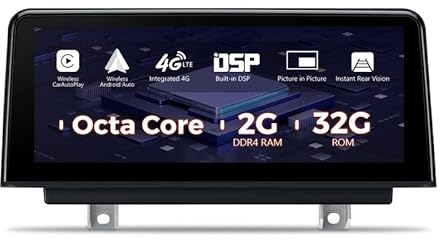 XTRONS 10.25 Zoll Android 14 Autoradio, Octa Core 2GB 32GB Eingebautes 4G LTE/CarAutoPlay/Android Car/DSP für BMW 3er F30/F31/F34 4er F32/F33/F36 NBT-System