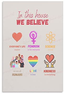 LGBTQ Poster Regenbogen Gleichwertigkeit Kampagne Happy Pride Month Leinwand Wandkunst Poster Deko Schlafzimmer Modern Home Print Bild Kunstwerke Poster 40 x 60 cm