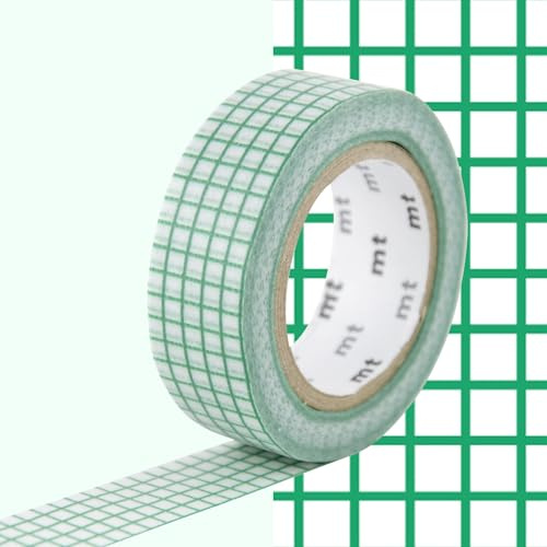 Masking Tape Dekoratives Klebeband quadratisch - Grün - 1,5 cm x 7 m