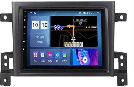 Jrkt Autoradio Compatibile con Suzu-Ki Grand Vitara 2007-2013 2 DIN Radio Navigazione GPS IPS Touch Screen Lettore Multimediale Supporto SWC 4G WiFi Carplay DSP BT(Size:4 Core WiFi 1G+16G)