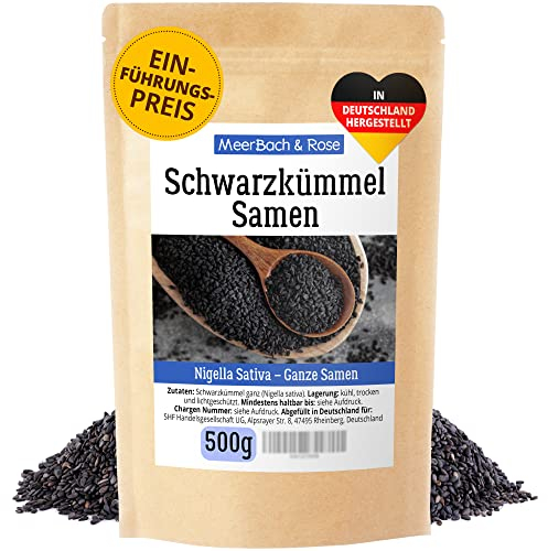 Schwarzkümmel ganze Samen 500g, echte Schwarzkümmelsamen – Nigella Sativa, der Allrounder in Ihrer Küche