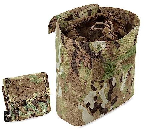 KRYDEX GEAR Taktische Molle Dump Pouch, Faltbare Magazin Mag Tasche Taktische Schleuder Munitionstasche Magazin Utility Roll Up Wiast Tasche mit Kordelzug