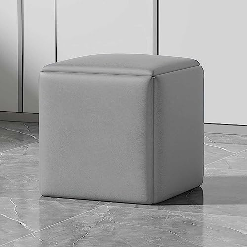 JHLP 5 in 1 Cube Nesting Ottoman Sofa Chair - Stapelbare Hocker, Lenkrollen - Stilvolle Technologie Stoff Quadratfuß Hocker Für Wohnzimmer Und Esszimmer - Platzsparende Möbel