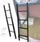 Hochbett Leiter Metallleiter/Wohnmobilkojenleiter, Schwarze Verstellbare Etagenbettleiter/Kletterleiter, Kurze Heimleiter mit Haken, 116/130/140/150 cm (Size : 116cm/45)