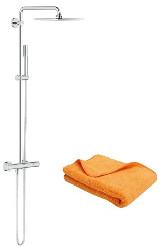 Colonne de douche Grohe avec mitigeur thermostatique Vitalio Joy Système 230 + microfibre