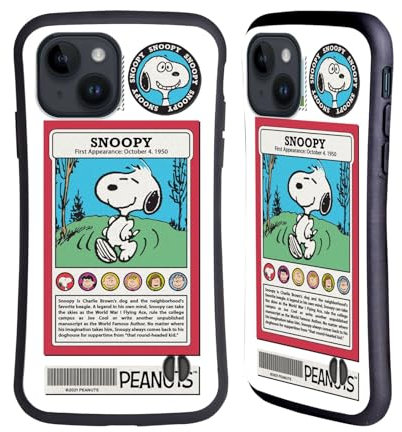 Head Case Designs Offizielle Peanuts Snoopy-Karte Trends Hybride Handyhülle Hülle Huelle kompatibel mit Apple iPhone 15