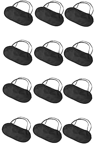 LALAFINA 12 Stk Outdoor-camping-augenmaske Lichtblockierende Augenabdeckungen Lidschatten Aus Seide Seiden-augenabdeckung Zum Schlafen Schlafmaske Reisen Augenklappe Schwamm Elastizität