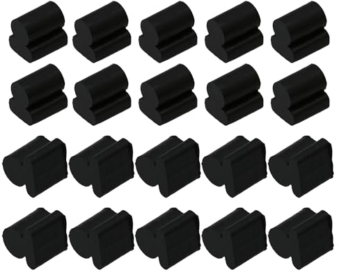 Yibuy 20 Stück Tenorhorn-Silikon-Pads, geräuschresistent, Stopper, groß, klein