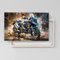 Dekomundo BMW R 1250 GS Motorrad Poster, Leinwandbild oder Bild mit Rahmen, 40x60 cm, Leinwandbild
