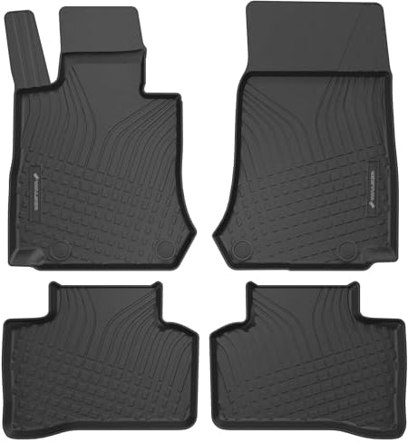 WALSER Premium Fussmatten Auto für Mercedes-Benz GLC (X253) 2015-2022, GLC Coupe (C253) 2016-2023, 100% passgenaue Gummimatten Auto - Made in EU, robuste Fußmatten Auto, Auto Fußmatten