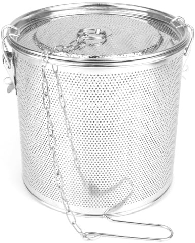 Spice Seasoning Strainer Large Capacity Mesh Design Cooking Strainer Basket Loose Leaf Tea Infuser for Home Restaurant, 7.1x6.6 Inch