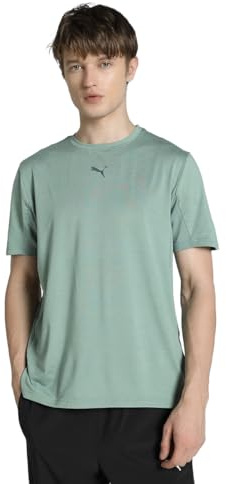 PUMA Unisex M CLOUDSPUN Soft Breathable Tee T-Shirts, Green Moon Heather, S