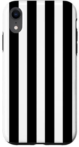 black and white striped vertical stripes Case Case for iPhone XR