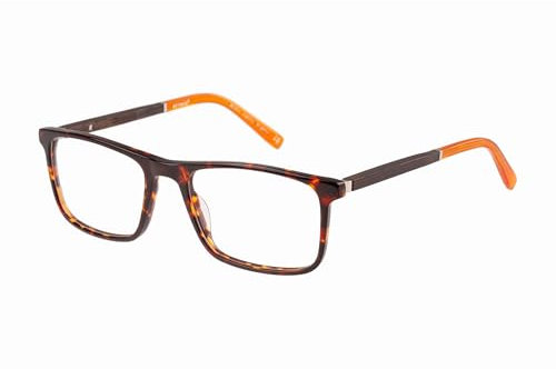BOTANIQ Rechteckig Azetat Brillen in Tort für Herren, Brille mit Sehstärke, optional mit Sonnenbrillen tönung oder Blaulichtfilter (Modell BIO-1081-102)