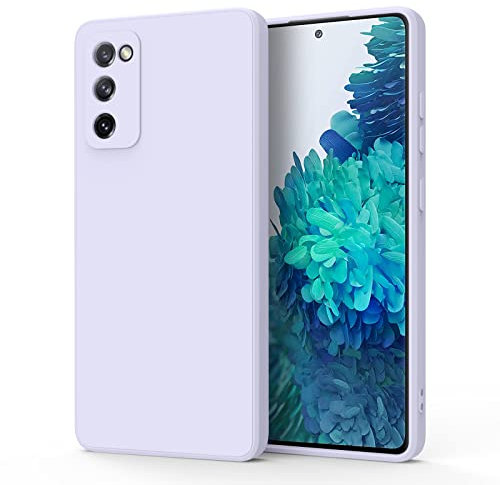 Wanme Hülle für Samsung Galaxy S20 FE Handyhülle, Hochwertige Silikon Schutzhülle, Kratzfest Stoßfest Fallschutz, Passgenau Dünn Matt Case für Samsung Galaxy S20 FE 5G/4G 6,5, Gras Lila
