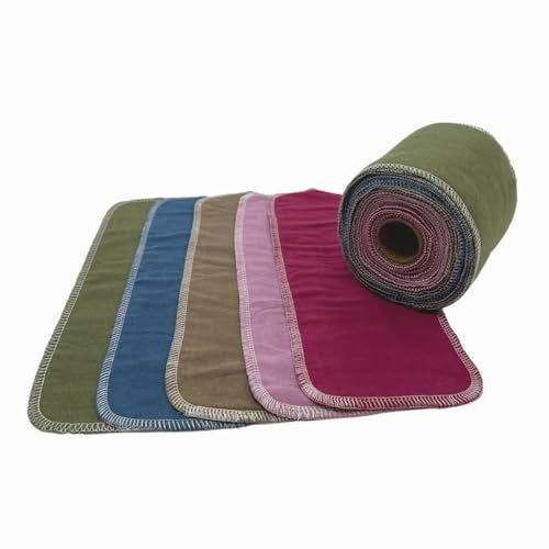 BEECO GIF2U Wiederverwendbare Toilettenpapierhandtücher, 20 Stück, waschbar, Baumwolltuch, Bidet-Handtücher, 2-lagig, super weich, saugfähig, papierlose Tücher, kein Abfall (einfarbig, 5 Farben)