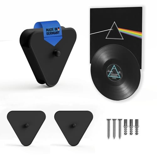 GRIPBLOCKS Schallplatten Wandhalterung 3 Stück, Vinyl Display LP und Schalplattencover aufhängen