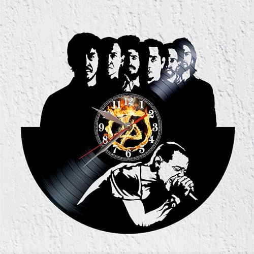 VINY WOODY Nu Metal Schallplattenuhr aus Vinyl, Wanddekoration, Rockband, Alternative Amerikaner, Rap Metall