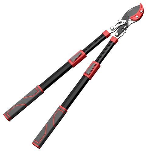 JiveSnip Troncarami Telescopici Telescopic Loppers, Tagliarami Robusto con Struttura a Ingranaggi che Risparmia Manodopera, Lame SK5 con Rivestimento in Teflon, Manici in Lega di Alluminio