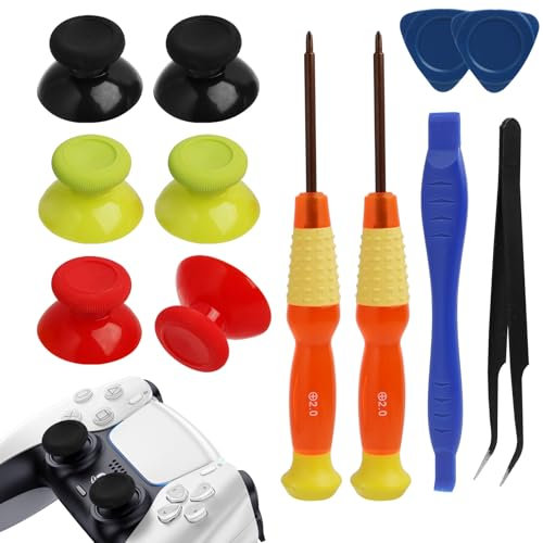 FunWorth Kit de Réparation Joystick Analogique de Remplacement pour PS5 Manette, Remplacement de Joysticks Analogiques de Qualité Supérieure, Joysticks Analogiques Compatibles avec Playstation 5