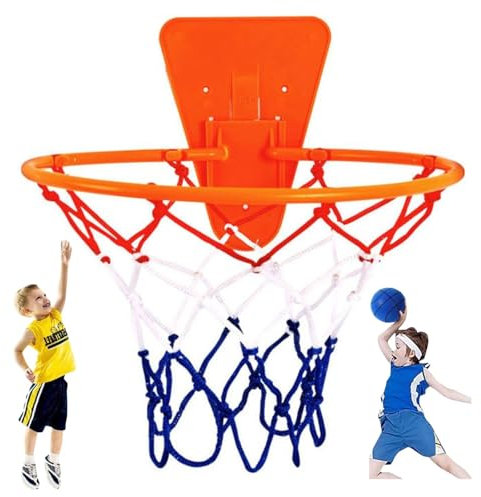 Basketball Rims, Ki-ds Basketball Hoop, Indoor Wall Door Mounted Basketball Hoop, Portable Basket Ball Hoop for Silent Ball, Indoor Outdoor Hanging Basketball Hoop for Beginners Practice at Home