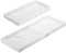sourcing map 2Pcs Bathroom Vanity Tray, 7.9 & 11.8 Silicone Soap Dispenser Trays, Shatterproof Kitchen Sink Organizer for Soaps Keys Candle Trinket, Marble White