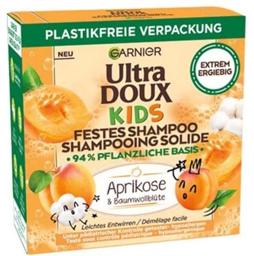 Garnier - Solides Shampoo für Kinder, ultraweich, Apricot & Baumwollblüte
