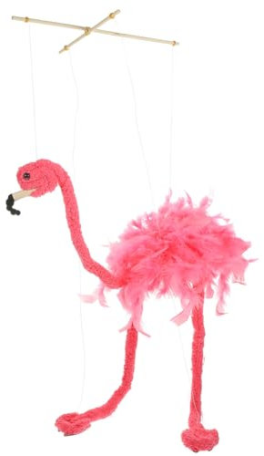 minkissy Flamingo Marionettenpuppe für Kinder Interaktive Marionette aus Plüsch Puppenspielzeug für Puppentheater und Kreatives Spiel