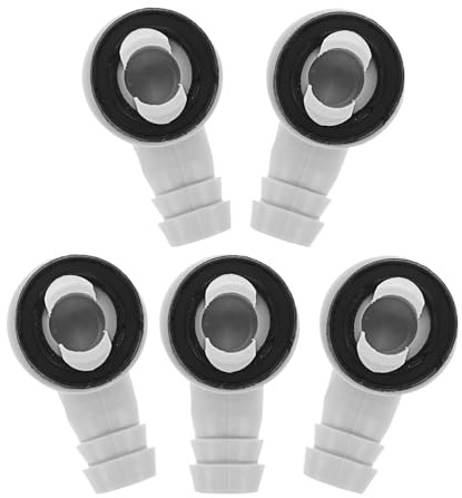 Yardenfun Adattatore Gomito 90 Gradi 5 Pezzi in Plastica per Uscita Scarico Condensa, Compatibile con Unità Finestra, Ideale per Installazione di Condizionatori Portatili