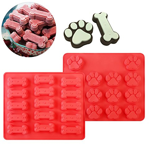 BESTOMZ 2 Stück Fun & Creative Keks- und Kuchenform – Hund Knochen Silikon Backmatte | Backen Wüsten, Kekse, Muffins & Cookies