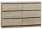 WHATSIZE ENTERPRISE – Moderna – Large Chest of Drawers – Contemporary 6 Drawer Wide Dresser, Bedside Drawers & Night Stand - Office, Lounge & Bedroom Furniture Storage Cabinet, Sonoma
