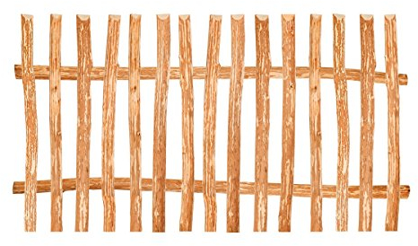 BooGardi Zaunelement Haselnuss · 144 Größen · 120 x 90 cm (7-9 cm) · Staketenzaun Bausatz für Lattenzaun/Bretterzaun · Gartenzaun Holzzaun