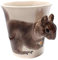 B2SEE mug/Tasse écureuil/fermée mug/Tasse Animaux/Animal 3D/ceramique Animaux Fantastique Fait Main Enfant Femme Garcon Fille