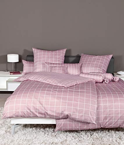 Janine Mako Satin Bettwäsche modernclassic 155 x 220 cm kreiderose Fb. 21