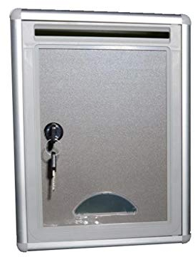 KONGY Post Box, Lockable Stainless Steel Mailbox English-Style Wall-Mount Home Apartment Security Letterboxes With 2 Keys for outside wall, wedding