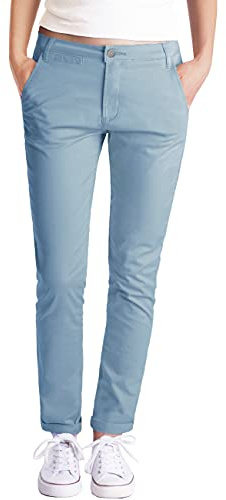 Fraternel Damen Chino Hose - Moderne Stoffhose mit schmalem Bein und Stretch