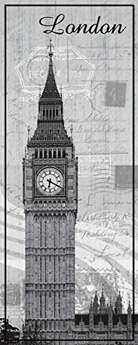 Kunstdruck auf mattem Papier, 220 g, London Gibbons Lauren, europäisches vertikales Bild, Gibbons Lauren Global Travel London Regions of T, Kunstdruck, 66 x 25 cm