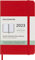 Moleskine Wochenplaner 2023, 12-Monats-Wochenkalender, Wochenplaner und Notizbuch, Hardcover, Taschenformat 9 x 14 cm, Farbe Scharlachrot