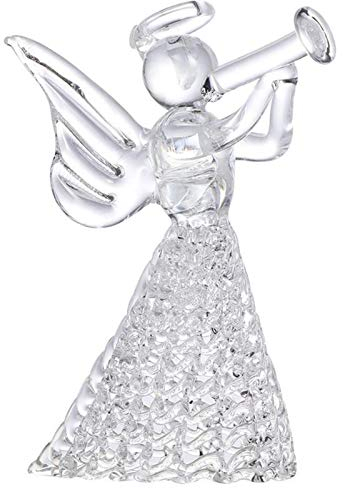WKXCTS Kristall Europäischer Stil kerzenhalter Glas Piper Angel skulptur kristall kerzeHolder Cafe kerzenständer Hause Dekorationen Figuren Ornament (Color : As Shown)