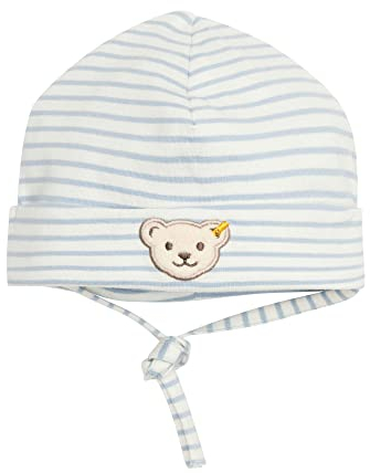 Steiff Unisex Baby Basic Bommel Beanie-Mütze, Celestial Blue, 41