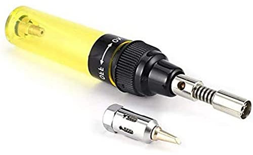MACHSWON Portable Mini Cordless Torch Soldering Iron Pen Type Multifunctional Gas Iron Welding Solder Burner Welding Tools Yellow