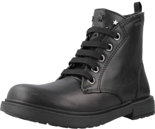 Geox J Eclair Girl, Stivale alla Caviglia, Black Gun, 35 EU