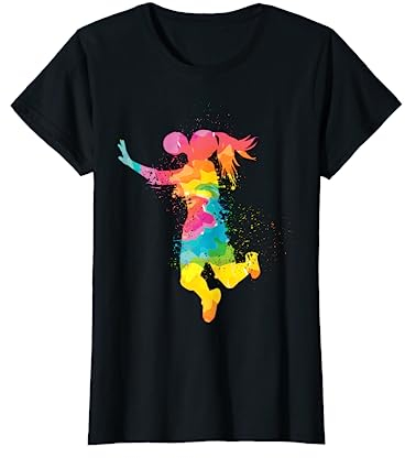 Handball Retro Handballerin für Handballspielerin Mädchen T-Shirt