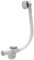 Wirquin 30723098 Ensemble complet vidage de baignoire L700 mm avec siphon haut débit et clapet recouvrant métal, blanc et chromé