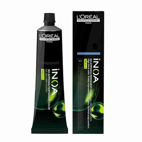 L'Oréal Professional, iNOA 5.5 Castaño Claro Caoba, Coloración Permanente Sin Amoniaco y Vegano, Cubre hasta el 100% del Cabello Blanco, Color Brillante y Larga Duración, 60 g