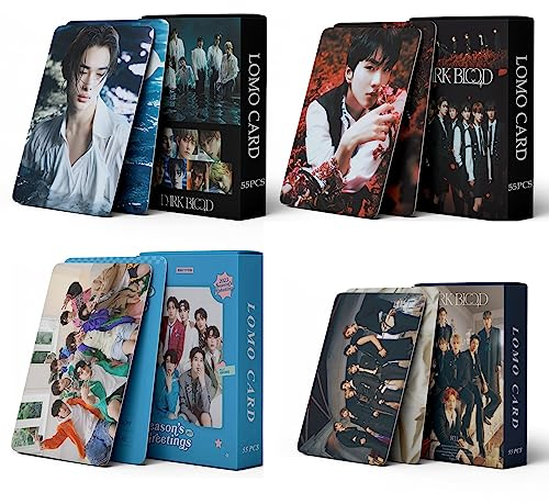 4 Pack/220 Stück Kpop ENHYPEN Photocard Enhypen Lomo Karten 2023 Neues Album Lomo Karten ENHYPEN Poster Karten für Fans