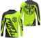 Herren Motocross Trikot Jersey,Radfahren Jersey Herren Mountainbike Langarm MTB T-Shirt,Shirt Downhill Fahrrad Jersey Schnelltrocknend (Grün,5XL)