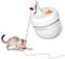 NWK Cat Laser Toy, Rechargeable Cat Laser Pointer with 360°Irregular Rotation and Tumbler Design, Fast & Slow Mode Available, Automatic Toy with Catnip for Indoor Cat(White)