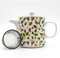 Ceramic Rosebud Teapot with Stainless Steel Infuser, 1L Capacity – Elegant British Design, Heat-Resistant & Dishwasher-Safe – Perfect for Loose Leaf Tea or Tea Bags